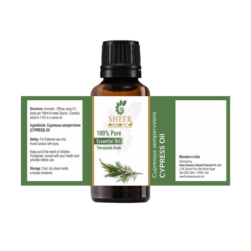 Sheer Essence Cypress Oil diffuser scene creating a fresh ambiance.