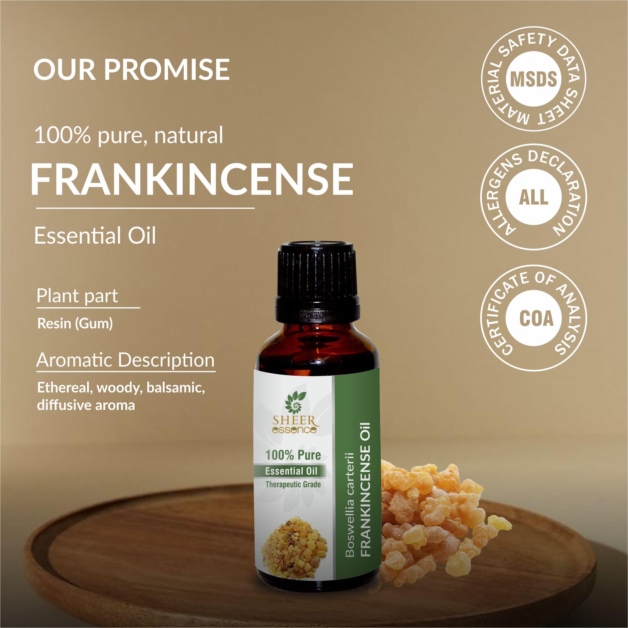 Sheer Essence Frankincense oil wooden diffuser ambiance for mindful relaxation