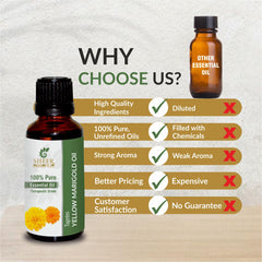 Sheer Essence Marigold oil skincare blend adds gentle fragrance.