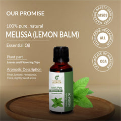 Sheer Essence Melissa oil shown in diffuser setup with lemony aroma