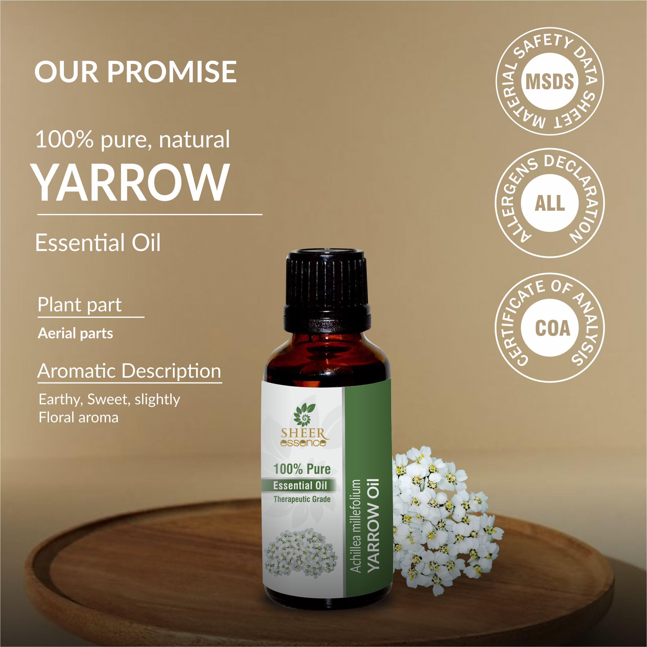Sheer Essence Yarrow Oil bath use with 2-3 drops for relaxation