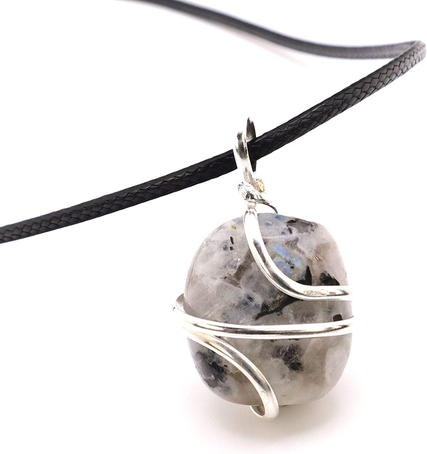Shelf and Stone adjustable cord on necklace with durable 2mm waxed cord.