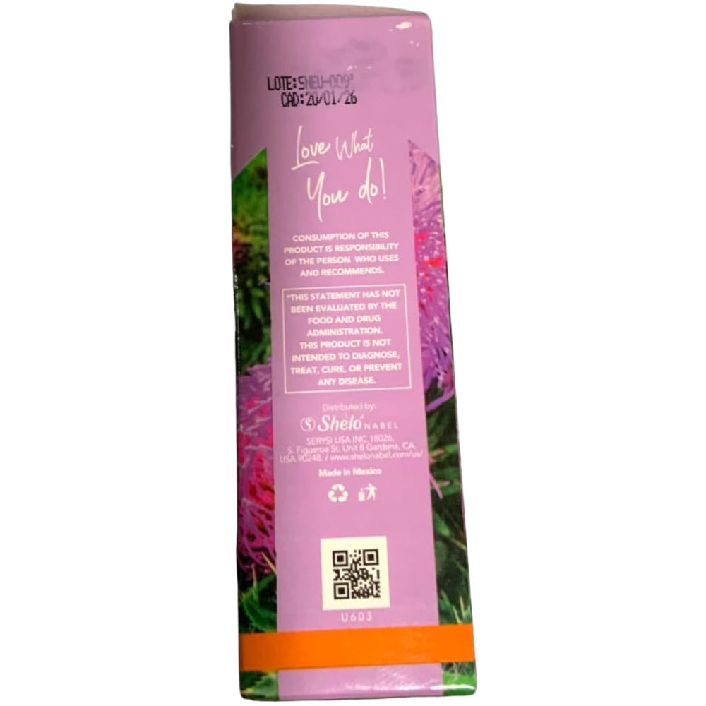 Sheló NABEL milk thistle extract highlights natural herbal benefits.