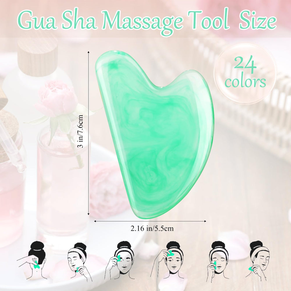 Sherr jade-pattern gua sha enhances gentle facial circulation