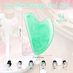 Sherr jade-pattern gua sha enhances gentle facial circulation