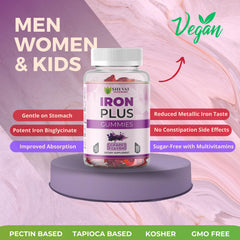 Shevat Vitamins vegan gluten-free iron label USA-made quality assurance