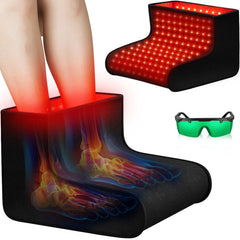 SHEVIEW red light therapy for feet pad, front view for soothing home use.