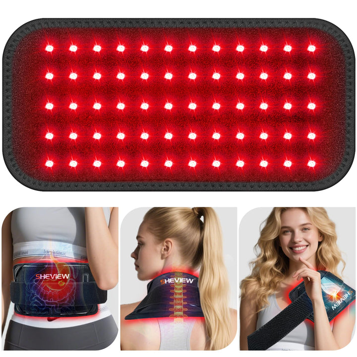 SHEVIEW lower-back application showing targeted warmth for daily use