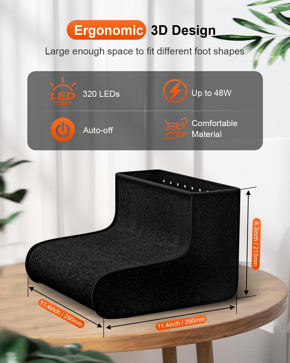 SHEVIEW timer and brightness controls enable flexible daily sessions.