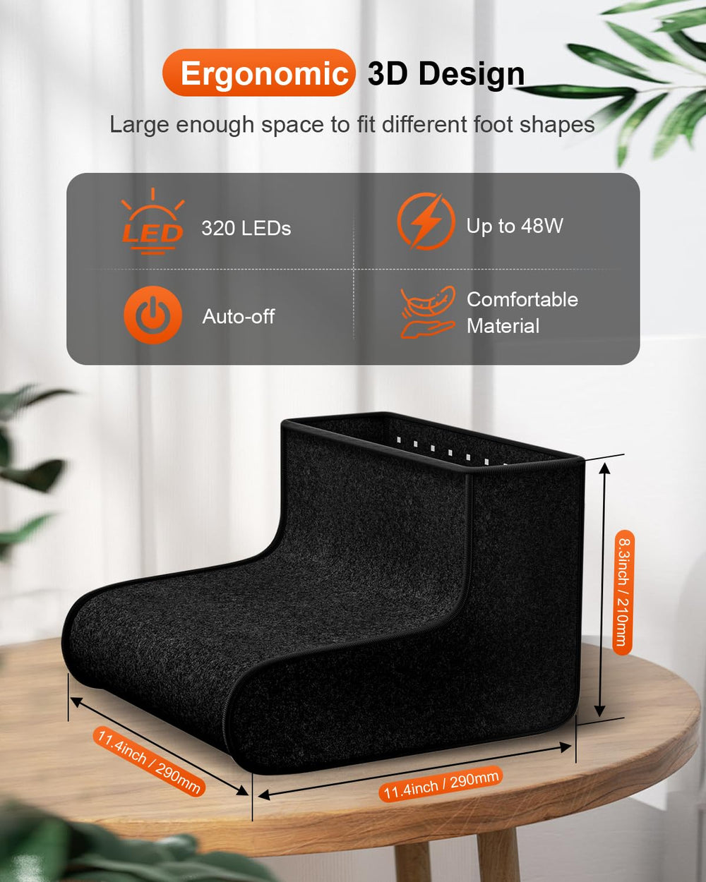 SHEVIEW timer and brightness controls enable flexible daily sessions.