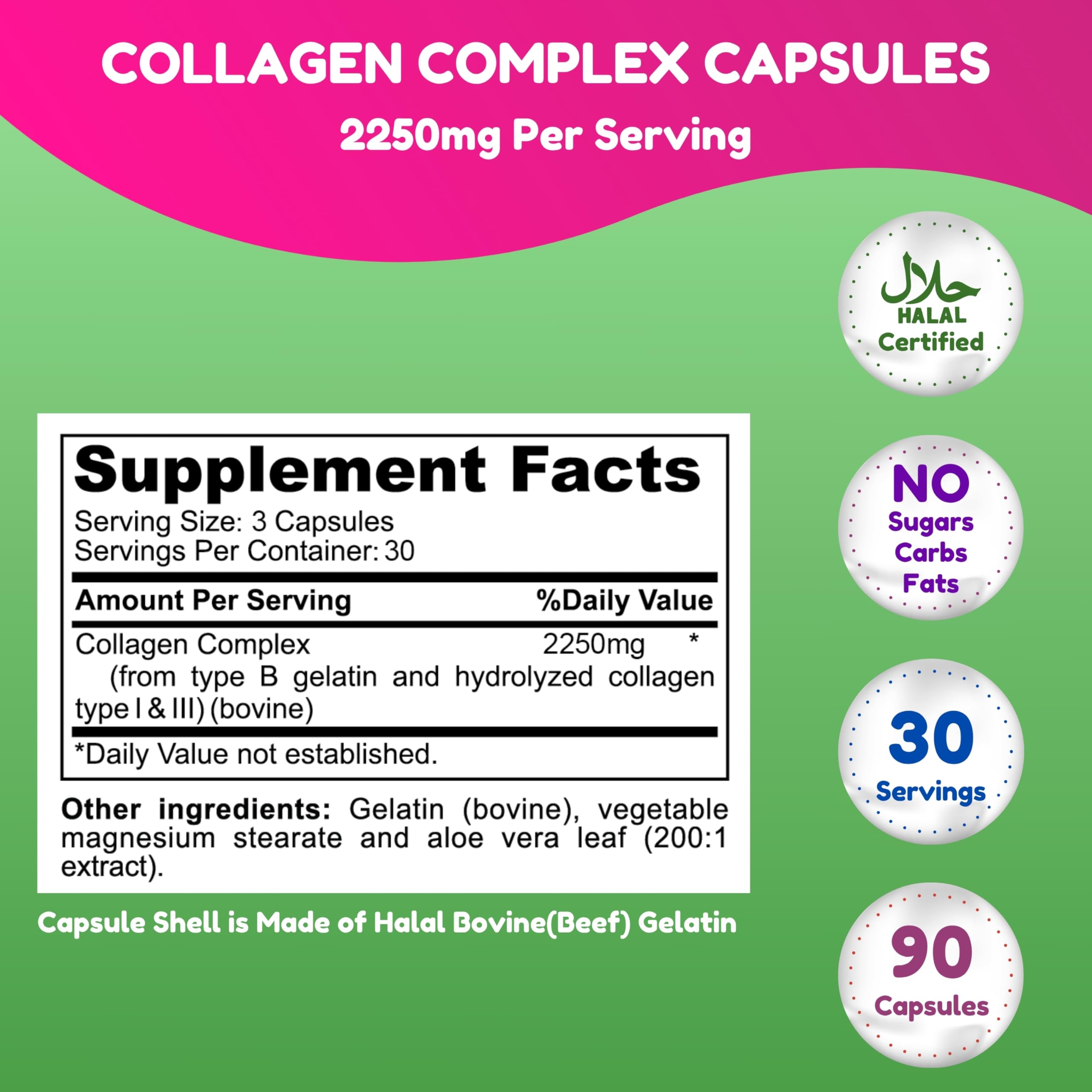 SHIFAA NUTRITION hydrolyzed collagen capsules offer easy swallowing for everyday beauty and joint support.