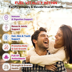 SHIFAA NUTRITION ingredients panel highlights a clean halal and vegetarian formula.