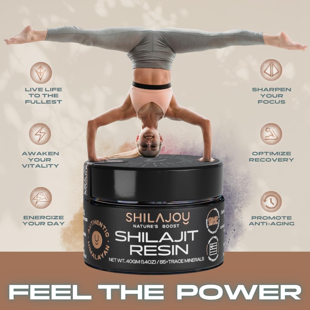 SHILAJOY Shilajit Resin mineral-crystal hints at 85+ minerals