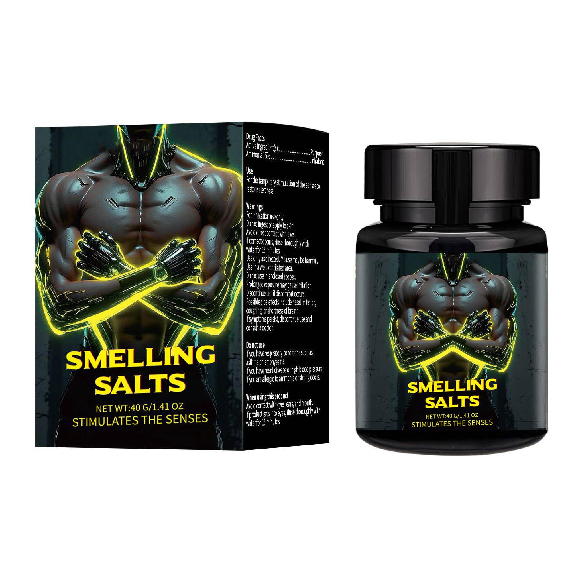 Shileoo premium smelling salts bottle for gym use, boosts alertness and focus.