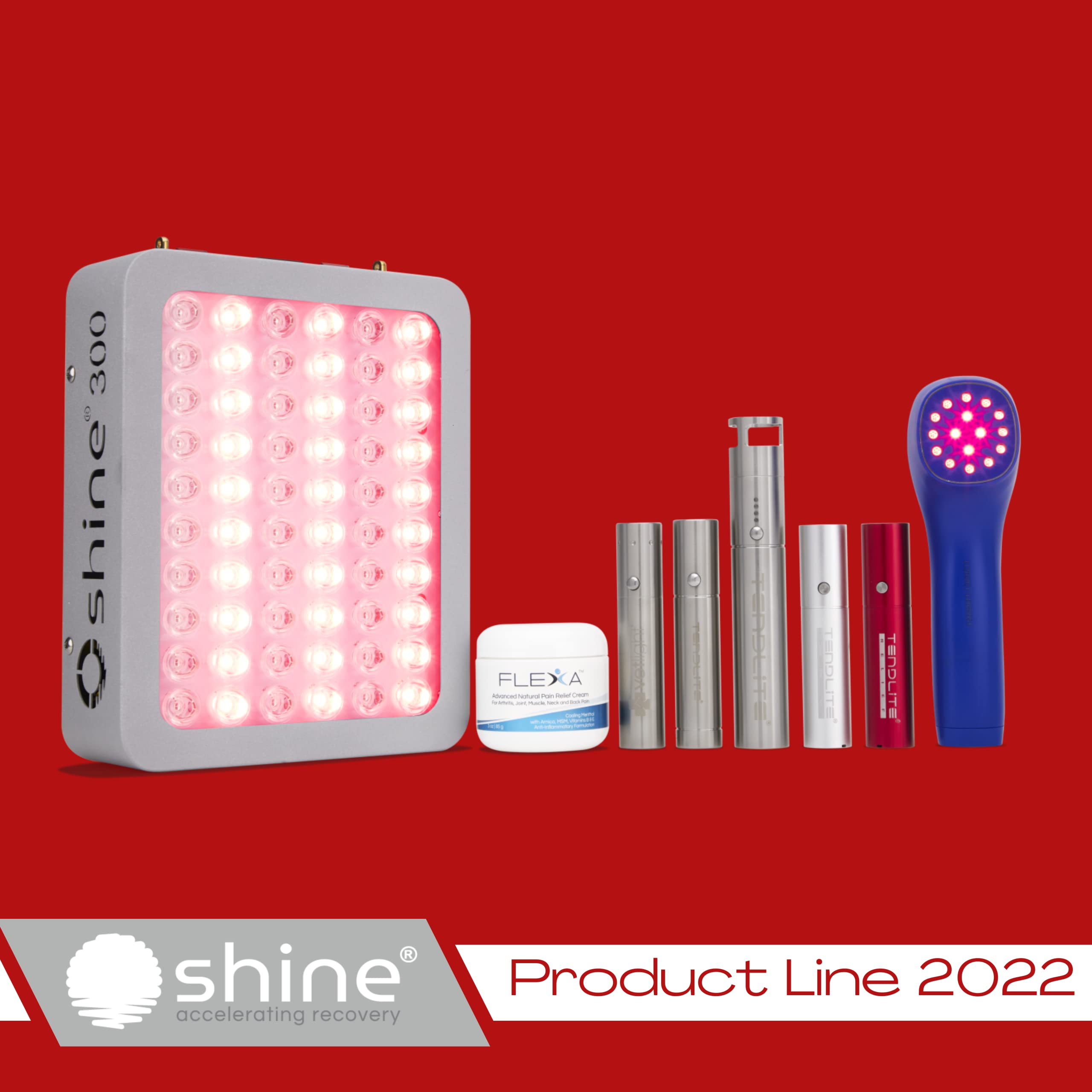 SHINE easy-controls handheld therapy device designed for quick user-friendly treatments.