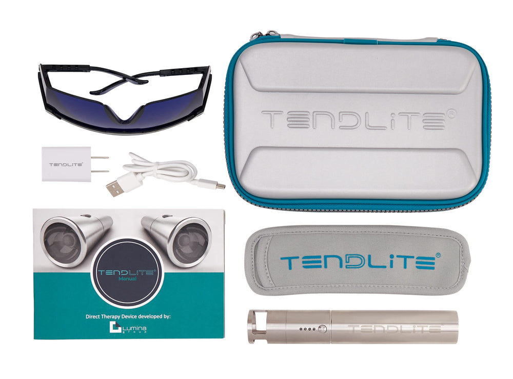 SHINE Tendlite Pro warmth and relief during knee therapy session