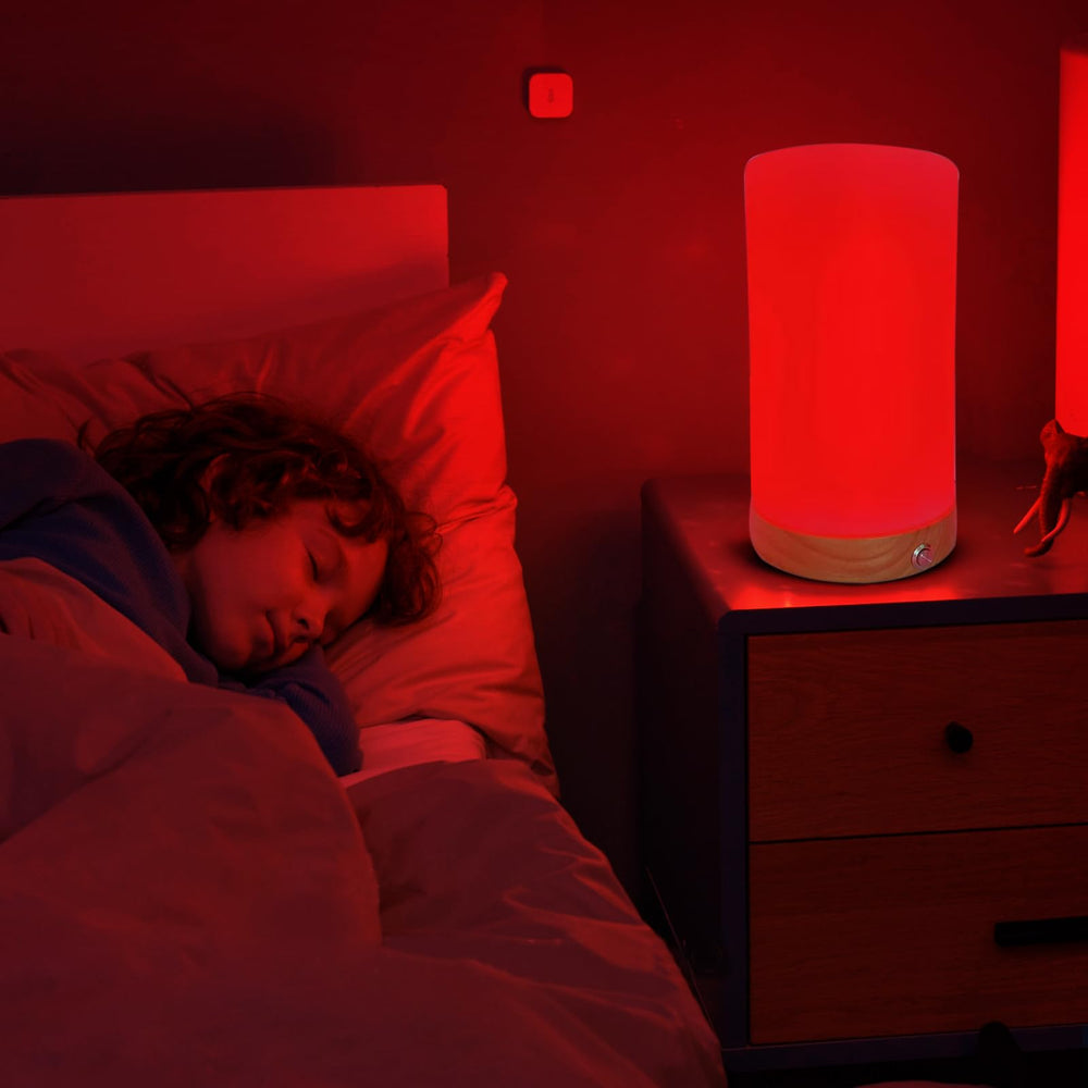 SHINGJIAO Revive bedroom ambience demonstrates calming red glow in dim rooms