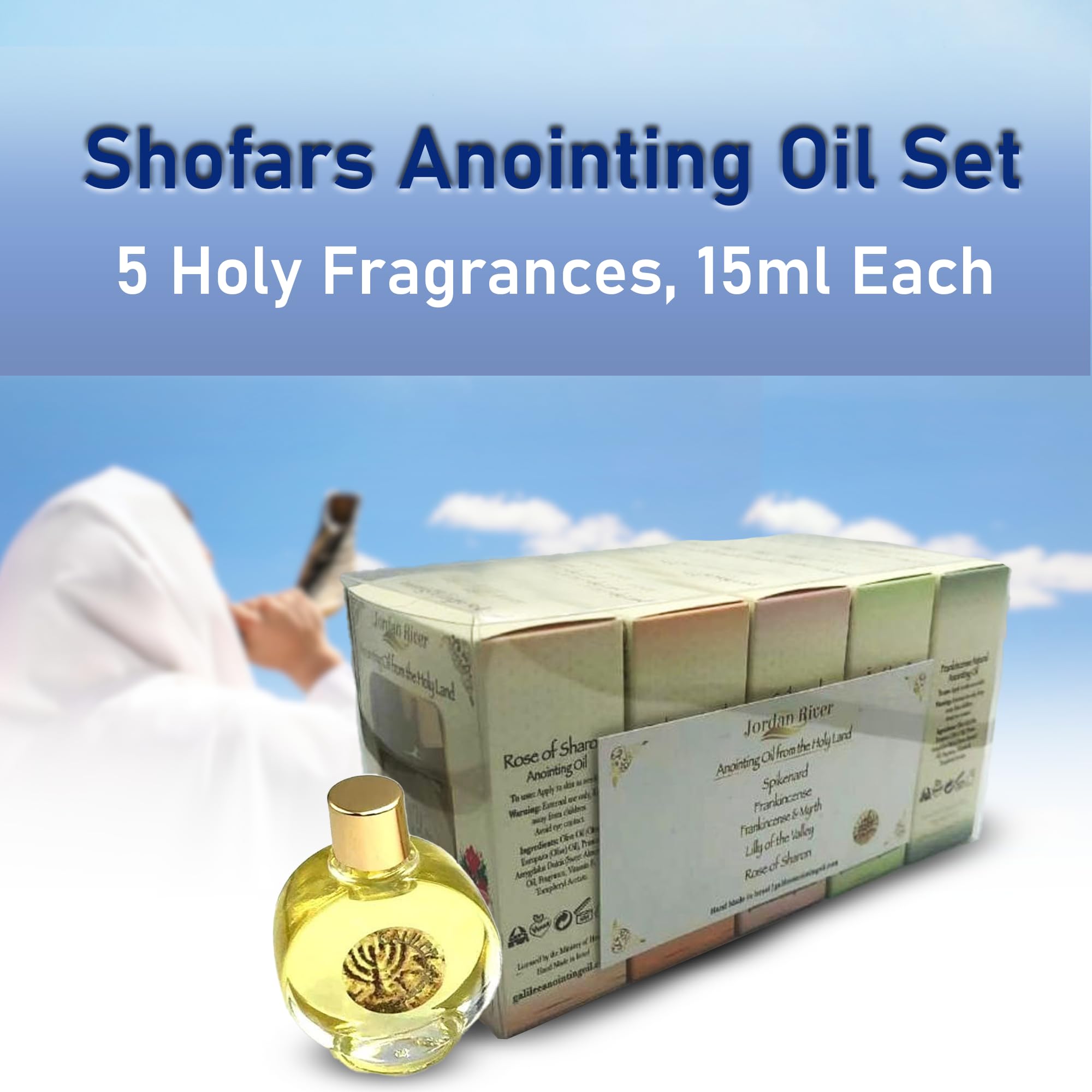 Shofarot Israel Spikenard oil bottle with calming aroma for meditation