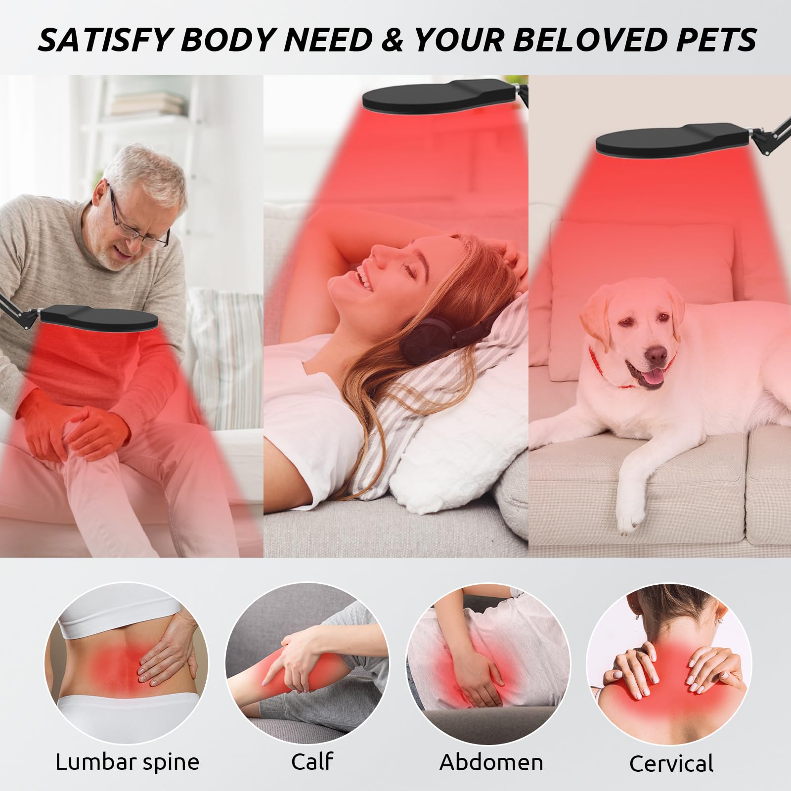 Shomterade red light therapy lamp height adjustable for precise targeting