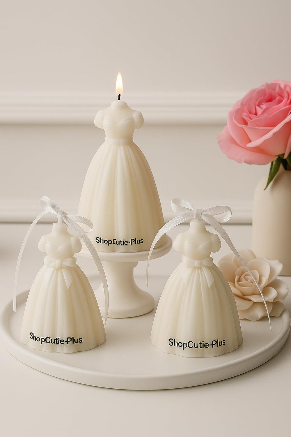 ShopCutie-Plus Wedding Table Candle for elegant event decor.