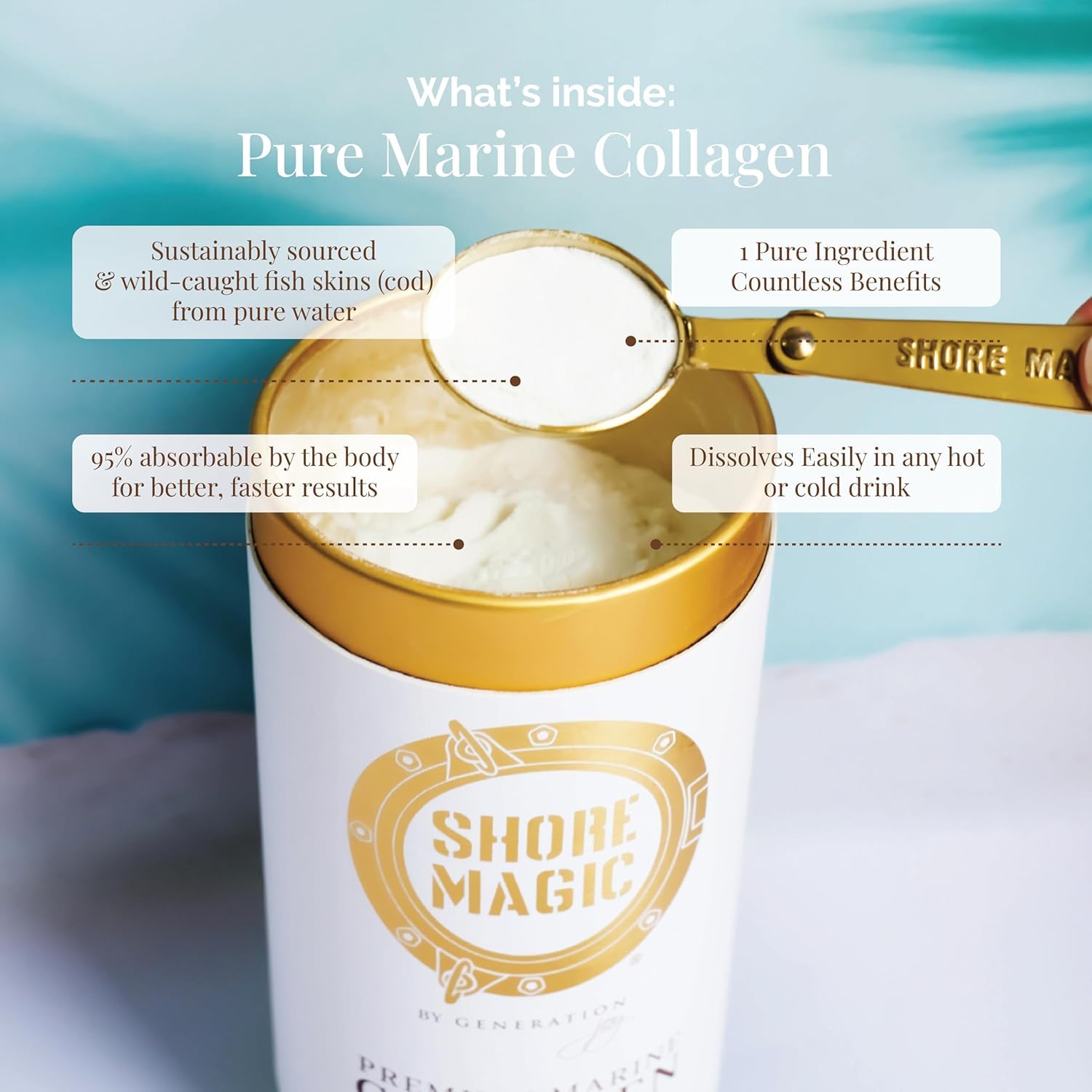 Shore Magic kosher-certified label signaling purity.