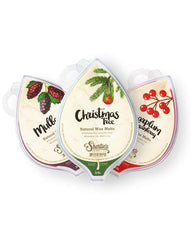 Shortie's Candle Company variety pack box displaying all three scents for festive homes.