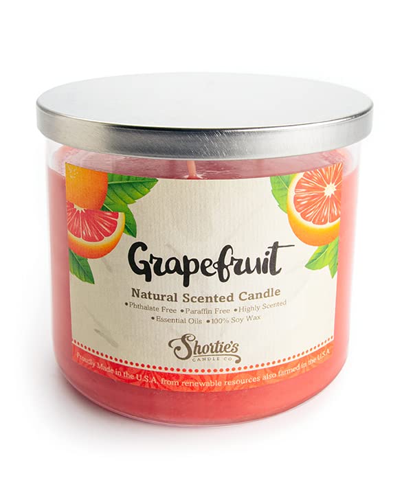 Shortie's Grapefruit 3-Wick Candle burn-time view showing clean burn and low soot.