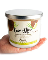 Shortie's USA-made Coconut Lime Verbena candle using American-sourced essential oils