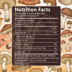 Shroomsy Mushroom Coffee creamy texture close-up highlights coconut finish.