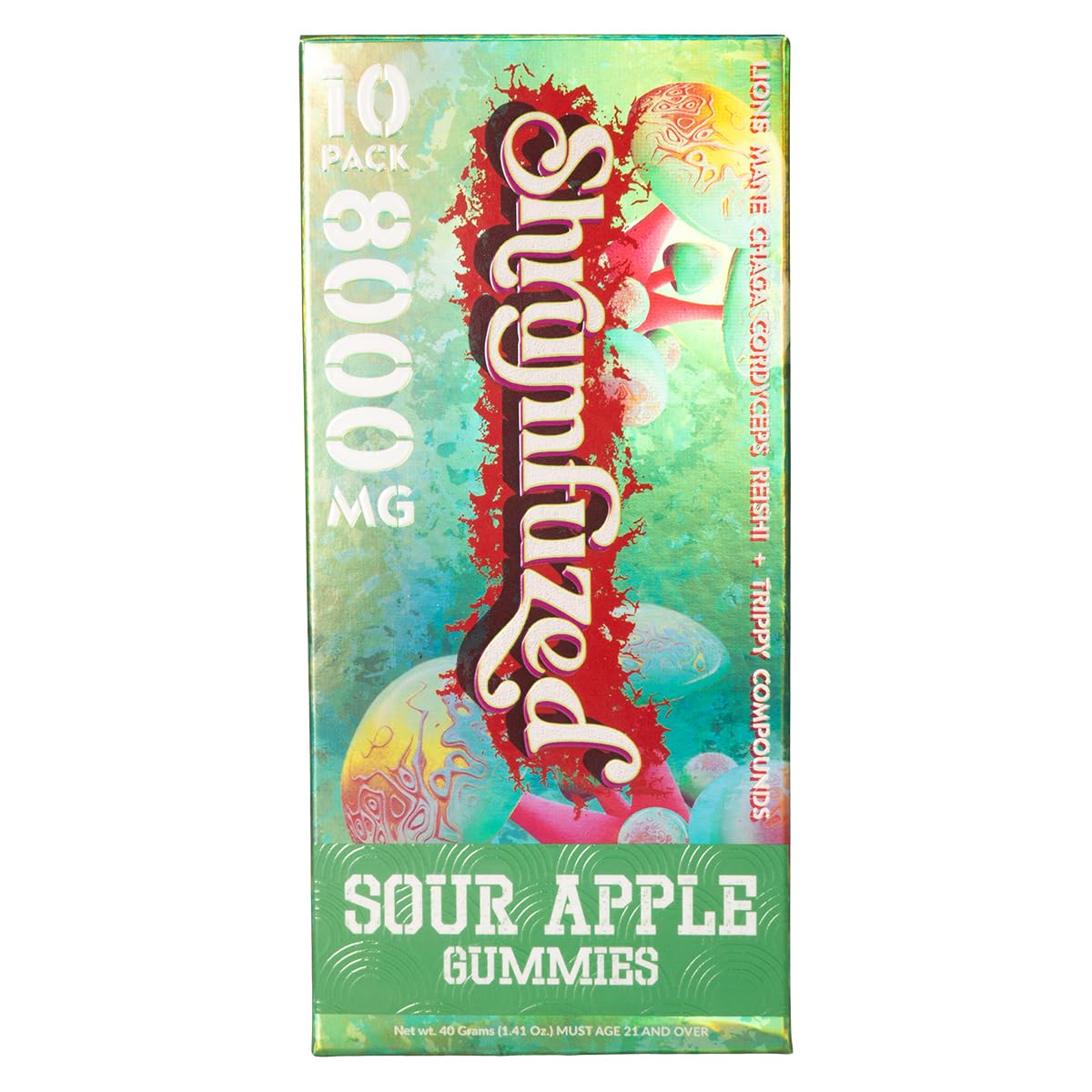 Shrumfuzed bottle featuring Lion's Mane and Cordyceps for daily focus.
