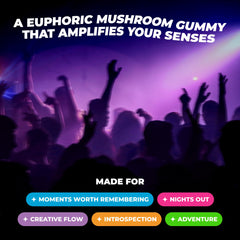 Shrumfuzed gummy close-up texture revealing chewable surface and appetizing sour apple benefit