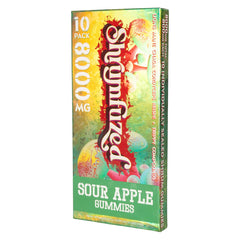Shrumfuzed sour-apple gummy close-up for easy daily use.