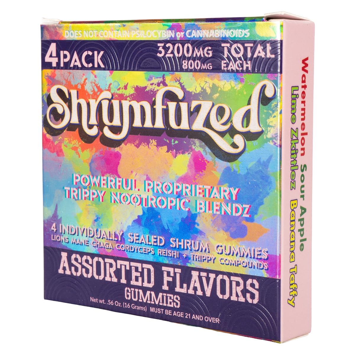 Shrumfuzed ingredients collage featuring Cordycep and Chaga alongside other mushrooms