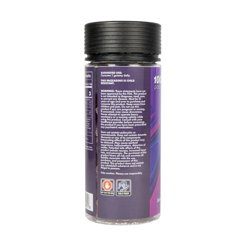 Label detail of Shrumfuzed Miniz showcasing ingredients and blend