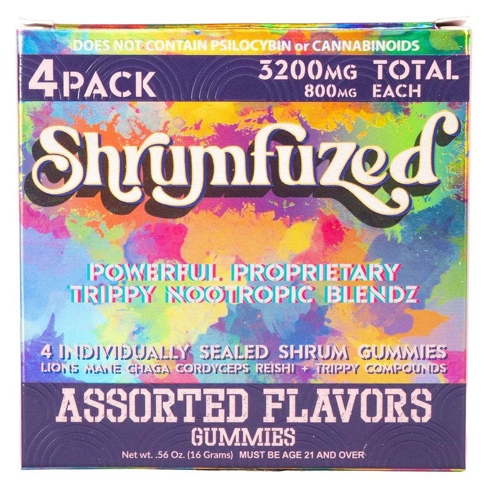 Shrumfuzed bottle pour of nootropic gummies ready for daily energy