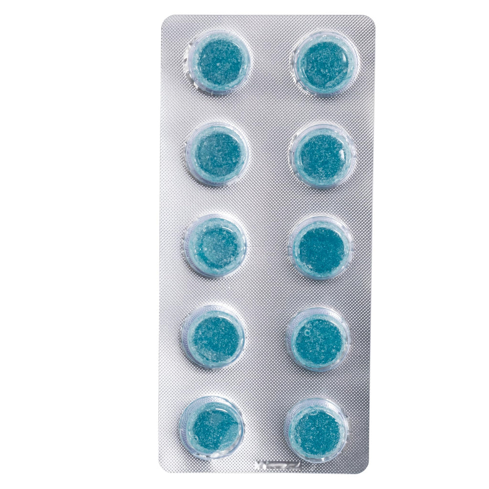Shrumfuzed blue lemonade label featuring Lion's Mane and Reishi