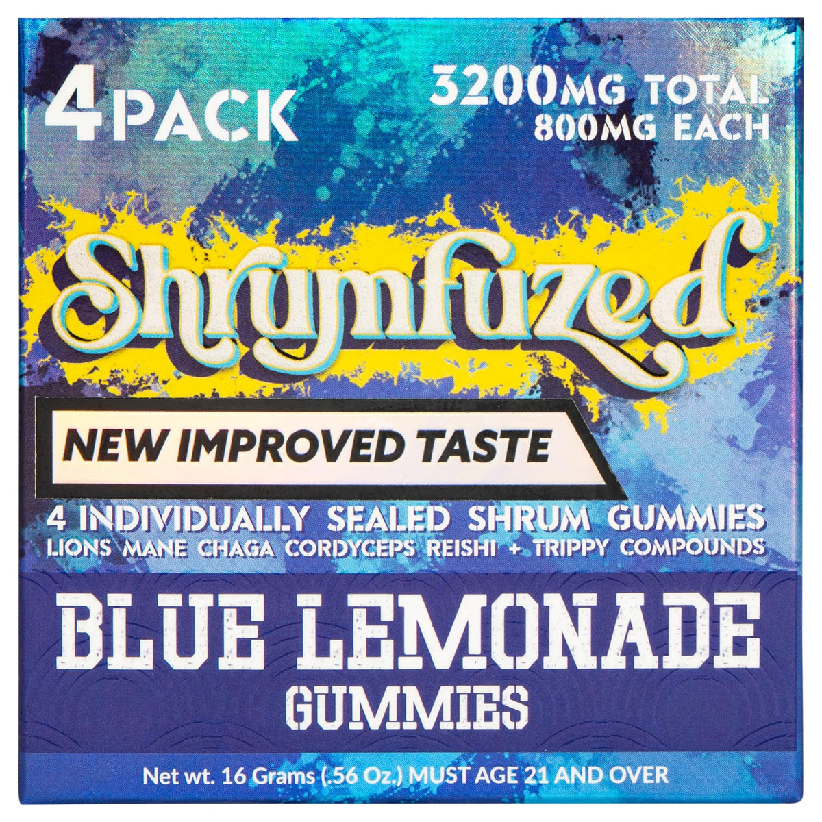 Shrumfuzed nootropic gummy bottle pour highlights convenient daily dosing for focused energy