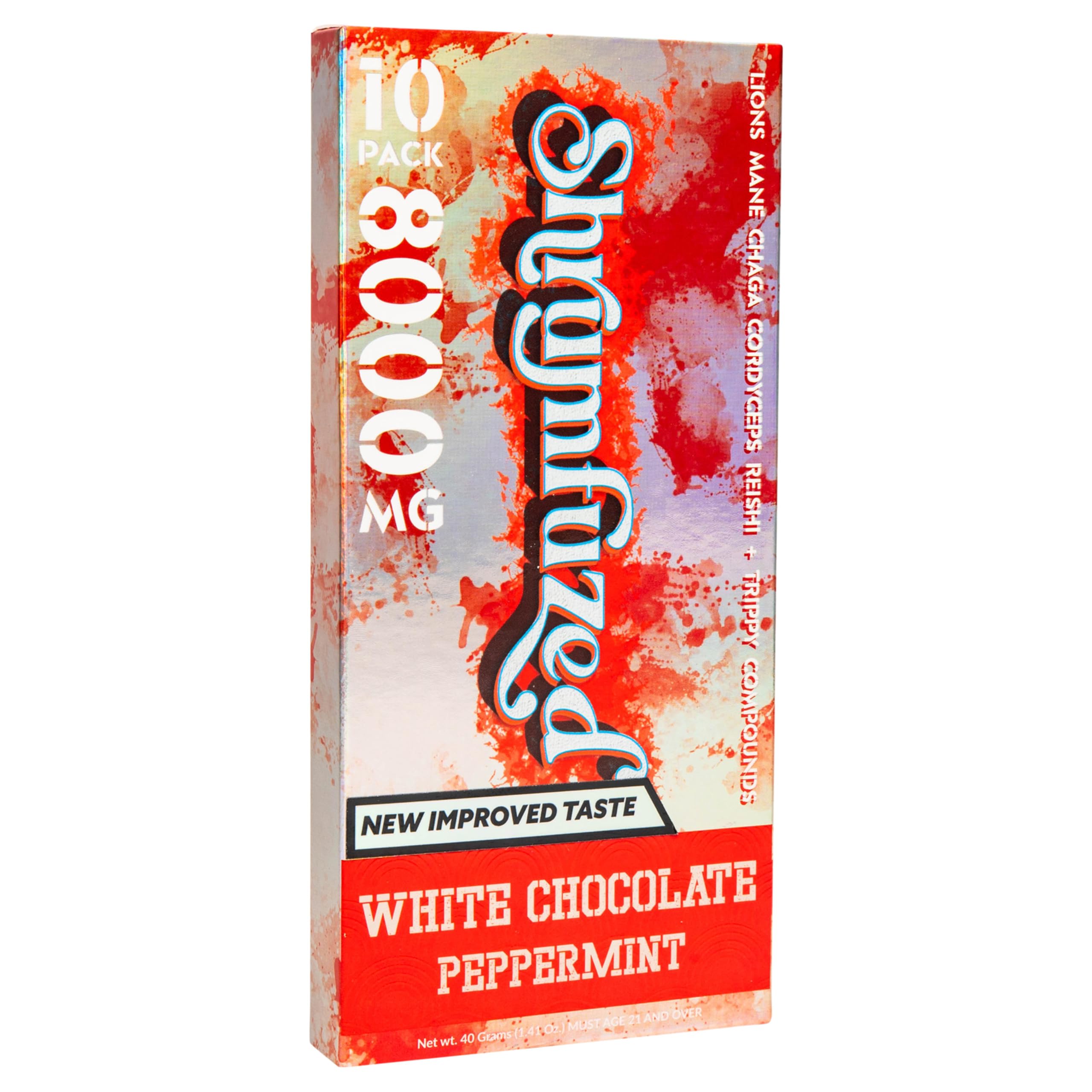 Shrumfuzed nootropic gummy close-up highlights new improved taste