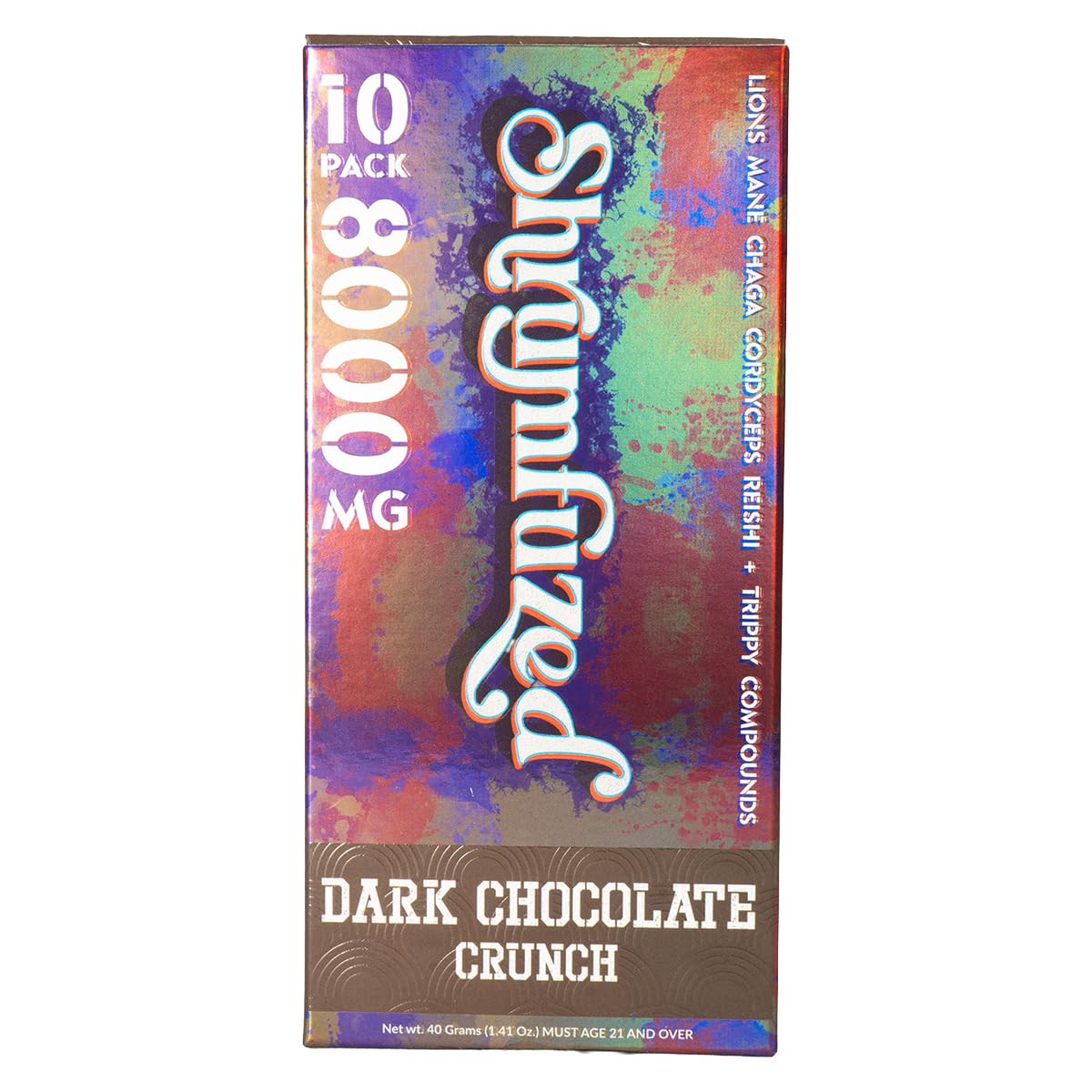 Shrumfuzed proprietary nootropic gummy packaging close-up highlighting tamper-evident safety.
