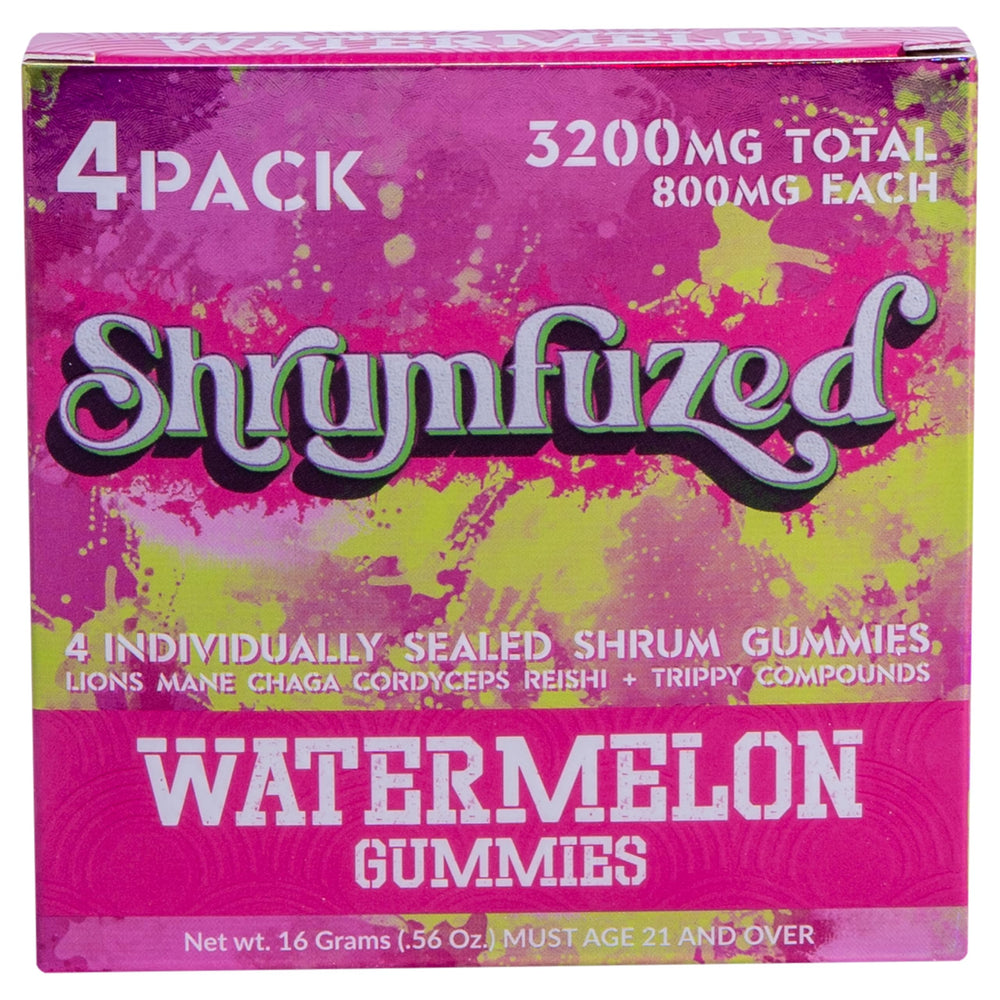 Shrumfuzed nootropic gummy Watermelon bottle supports daily focus and sustained energy.