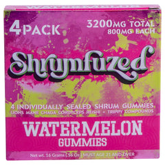 Shrumfuzed nootropic gummy Watermelon bottle supports daily focus and sustained energy.