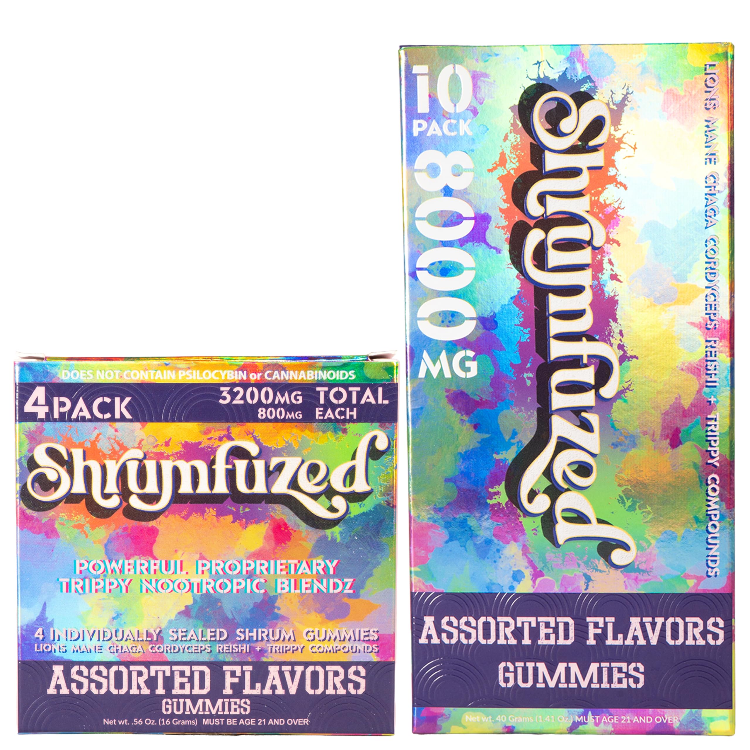 Shrumfuzed 8000mg gummy bottle front view for daily wellness