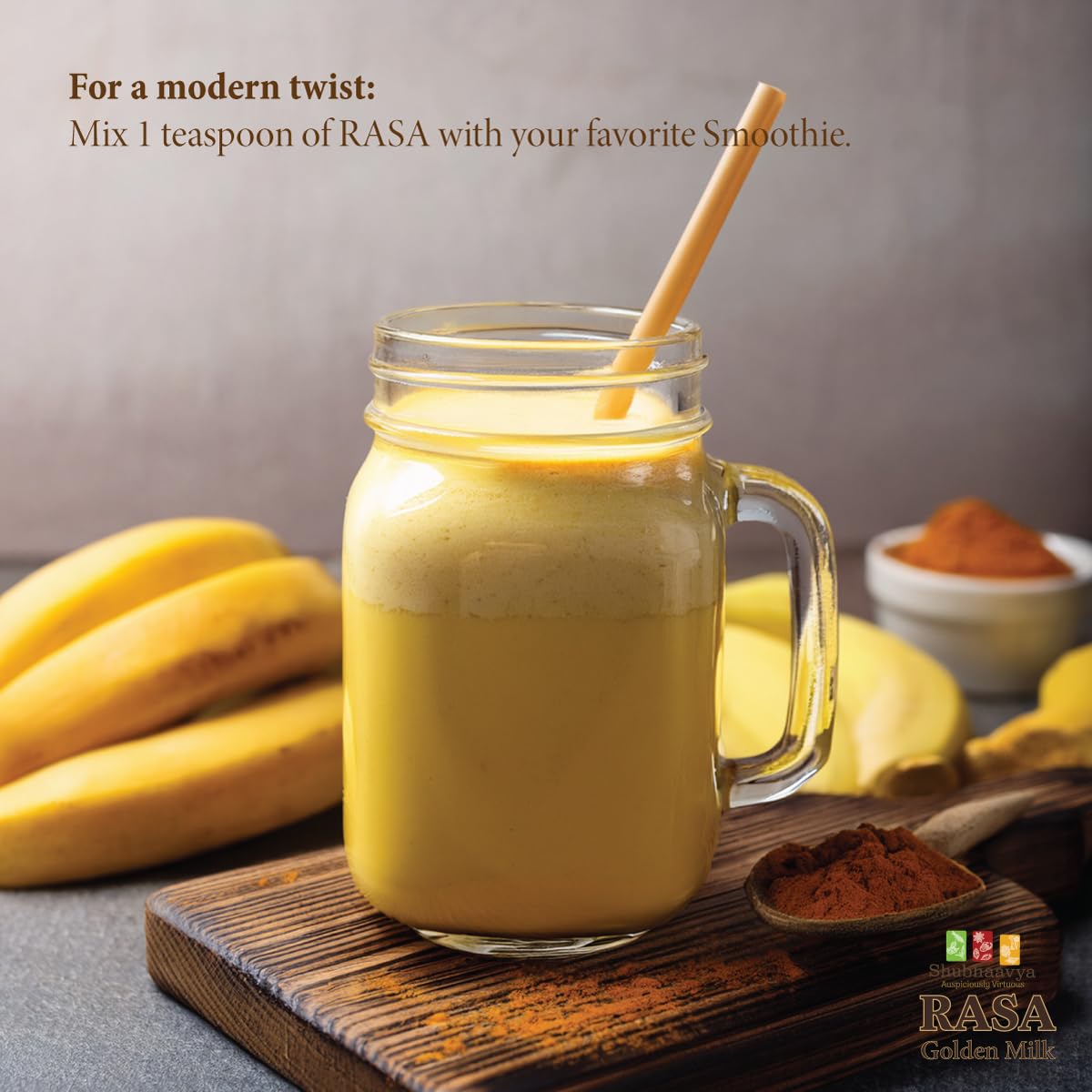 SHUBHAAVYA RASA jar with scoop invites daily ritual