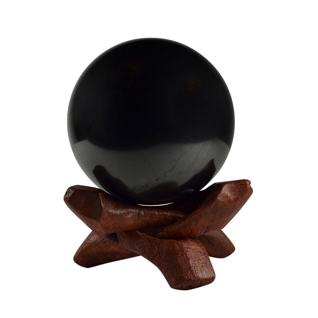 Shungite World desk ornament sphere aiding mindful work.