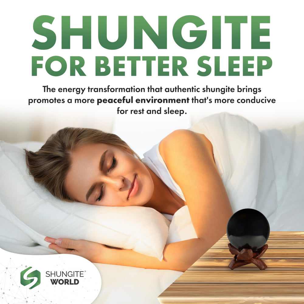 Shungite World detailed texture highlights carbon-rich black stone.