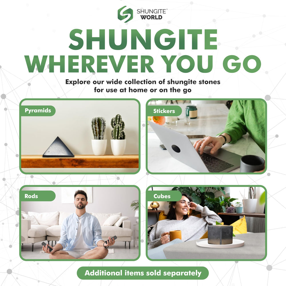 Shungite World jewelry-ready stones and complementary pieces showcase shungite beauty.