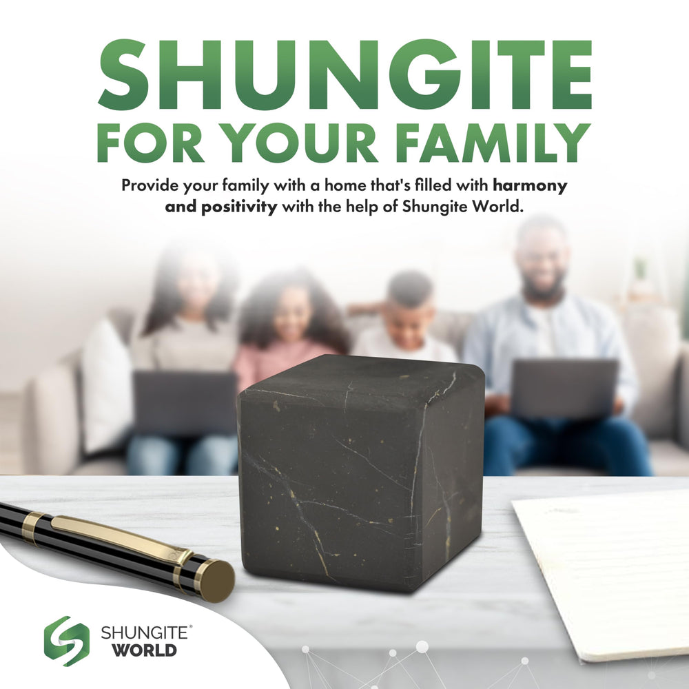Shungite World office workspace cube — practical decor with energy-balancing vibe.