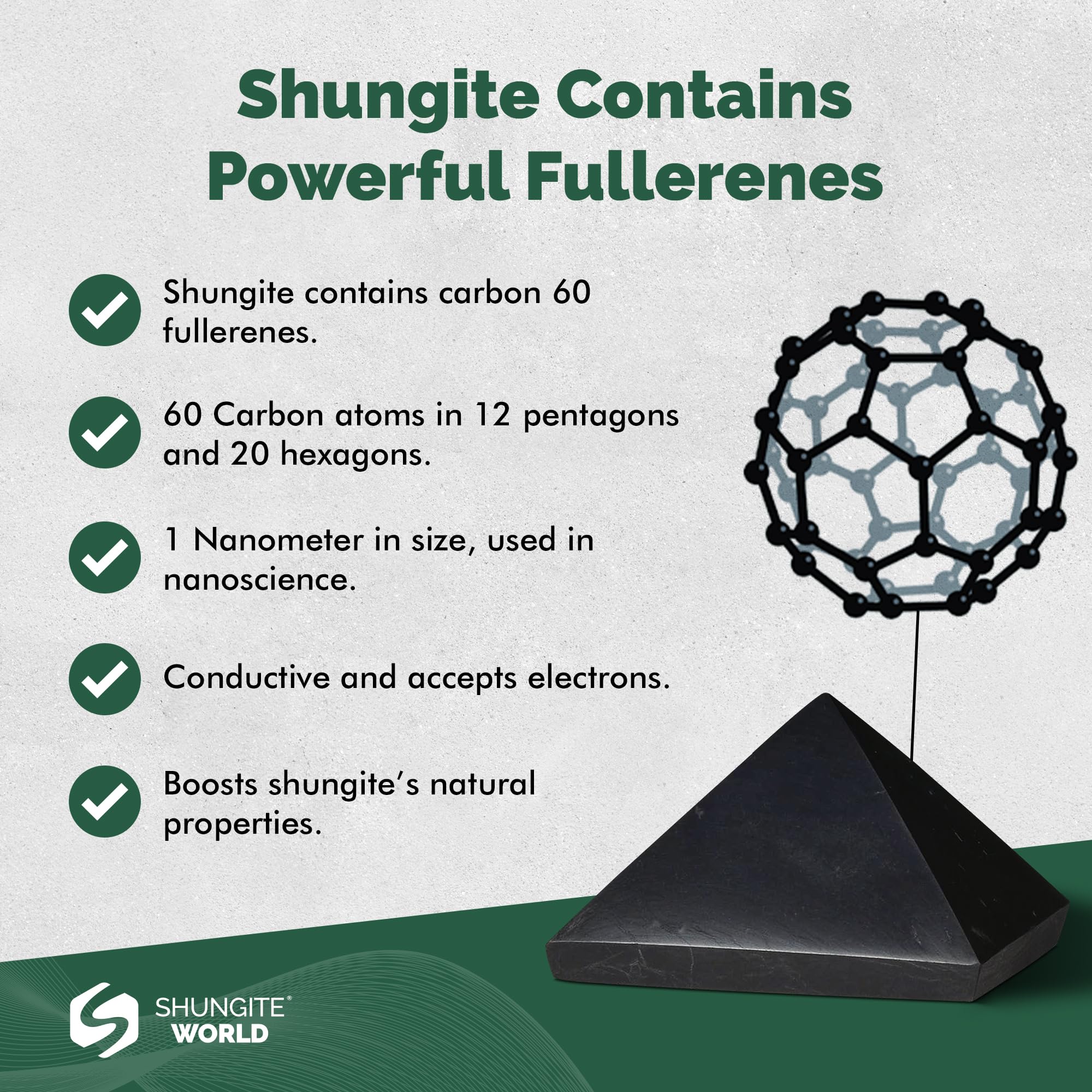 Shungite World polished pyramid on altar for mindful ritual use