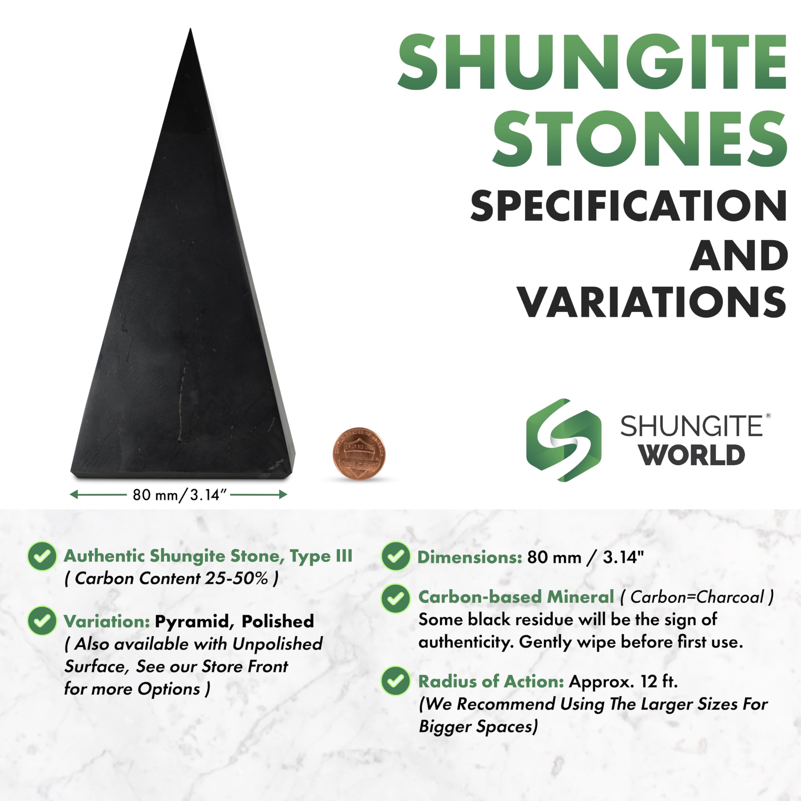 Shungite World pyramid on desk protection promotes focus and calm during work