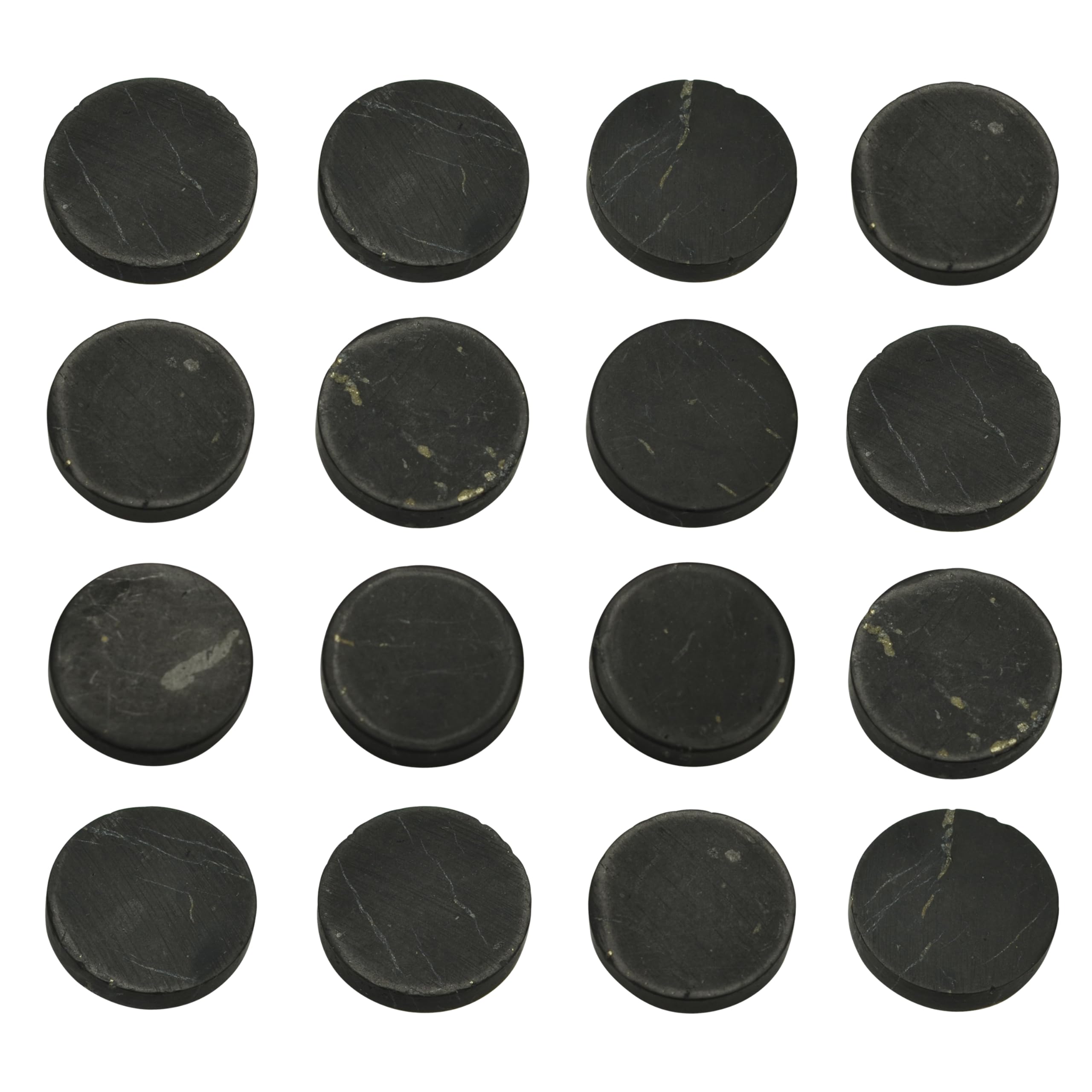 Shungite World 50mm sticker on phone for grounded energy.